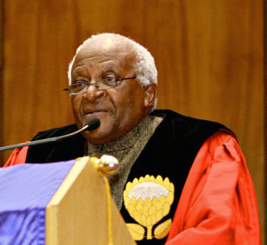 Archbishop Desmond Tutu speaks in 2009